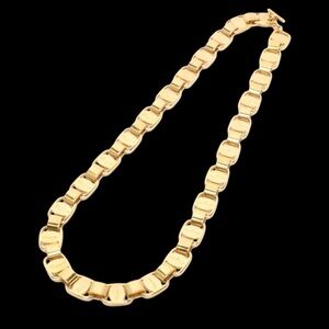 Salvatore Ferragamo Vintage Gold Placed Vara Necklace